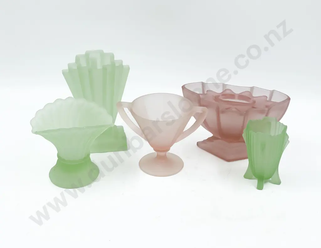 Five Pieces of Pressed Glass Image 1++