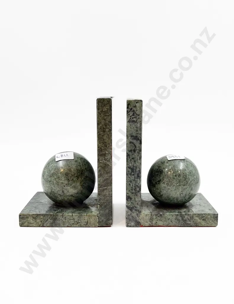 Pair of Greenstone Bookends Image 1++