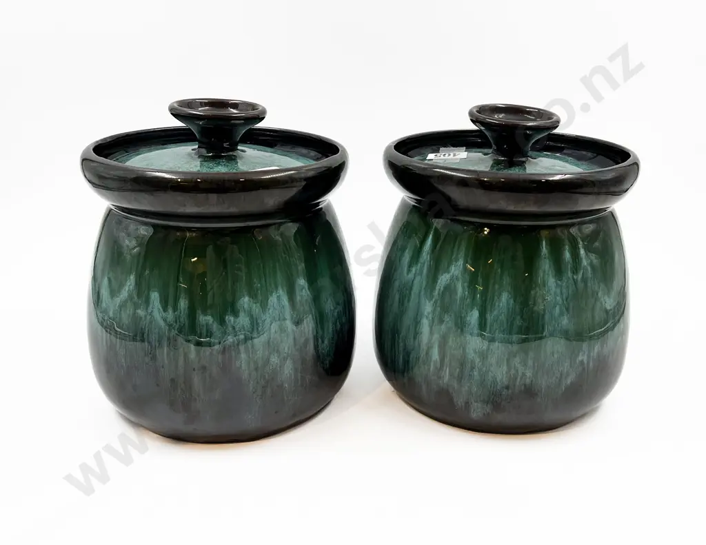 Pair of Blue Mountain Pottery Jars Image 1++