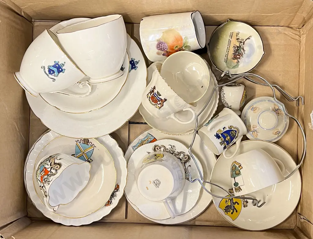 Box of Assorted Crest Ware Image 1++