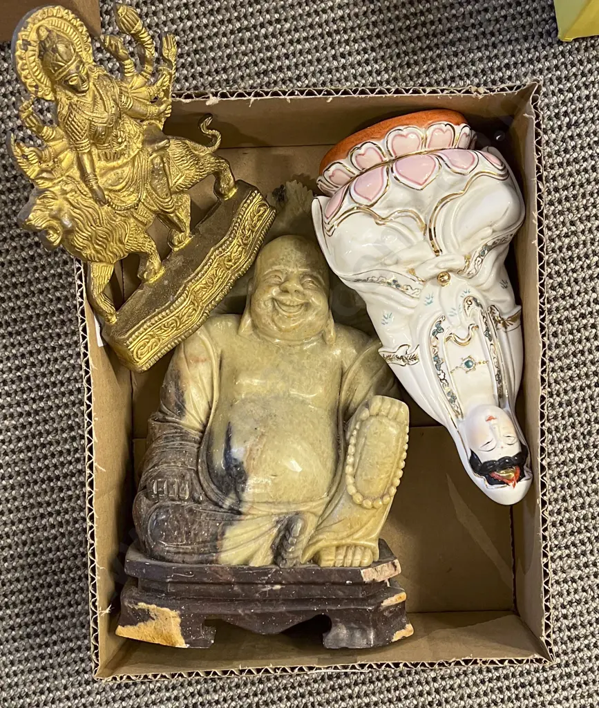 Soap Stone Buddha and Two Others Image 1++