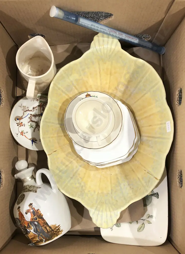 Box of Assorted China Incl. Beswick Table Bowl (Faults) Image 1++