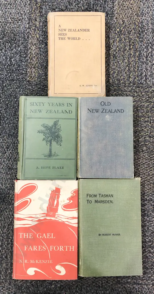 Five Vintage Books on New Zealand Image 1++
