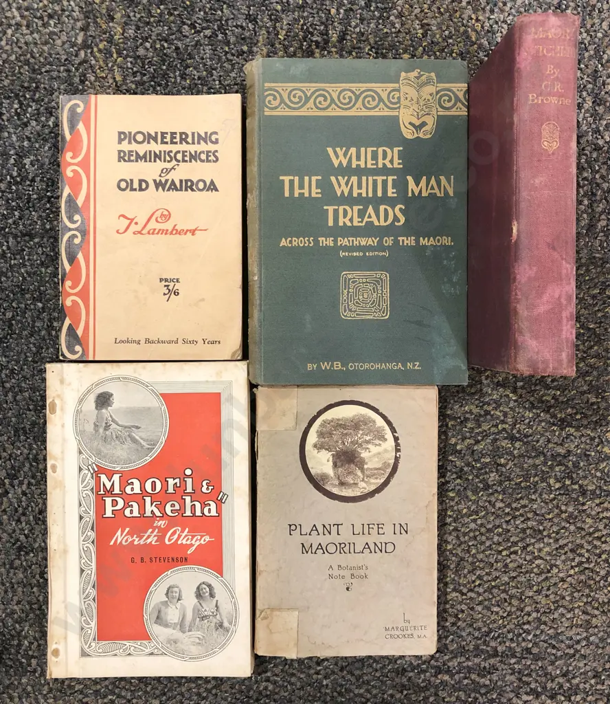 Five Various Vintage Books on Maori Image 1++