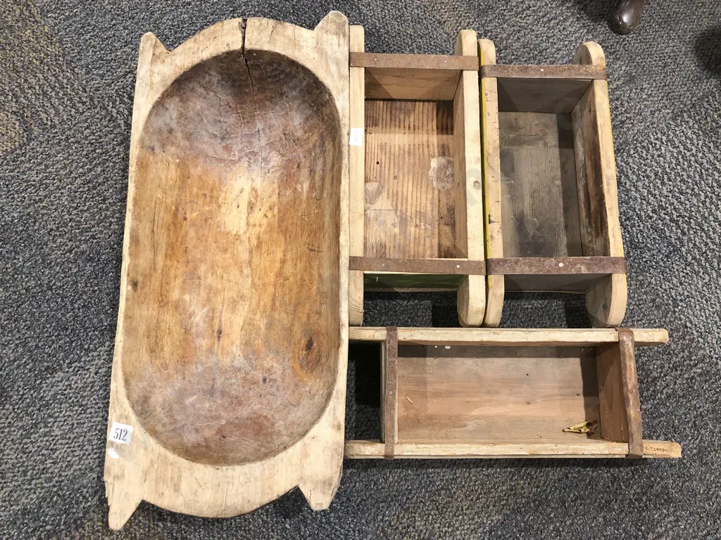 Three Small Wooden Planters with Other Image 1++