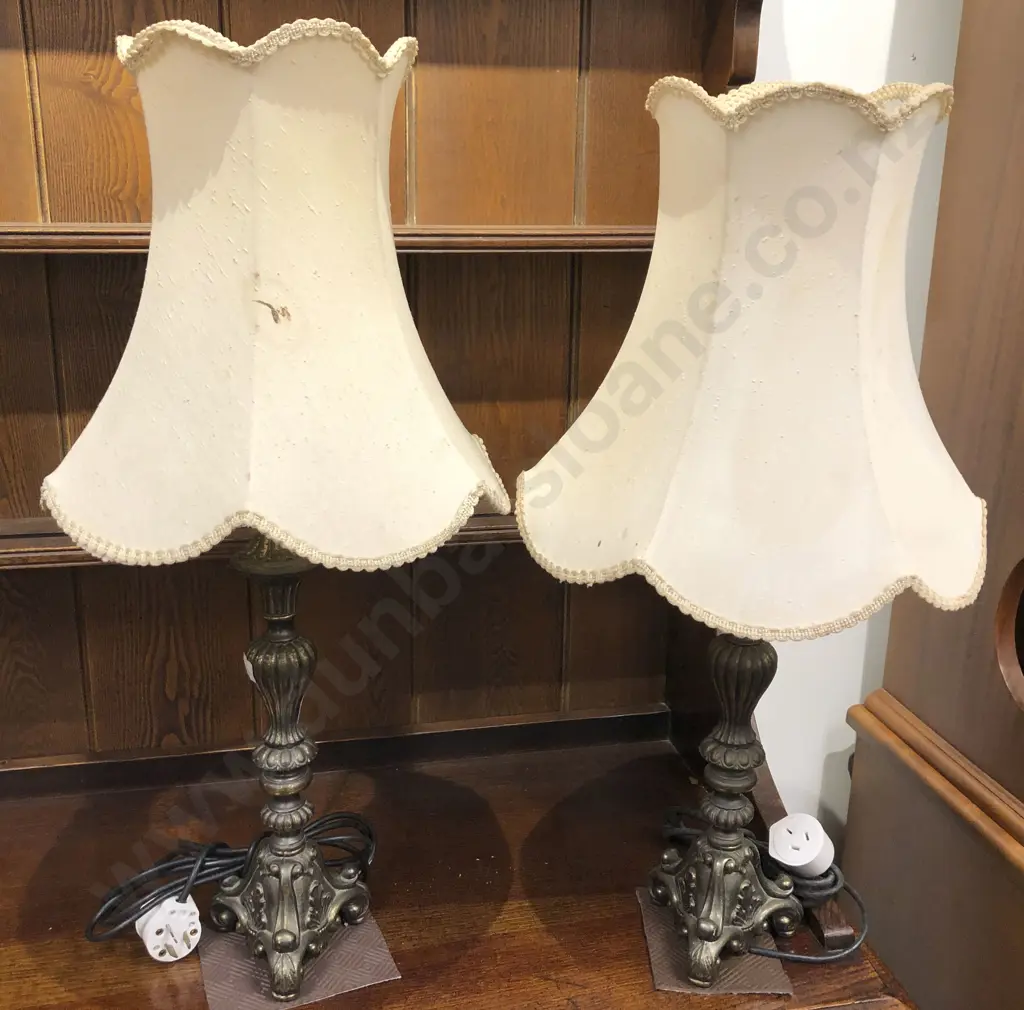 Two Brass Table Lamps (Faults) Image 1++