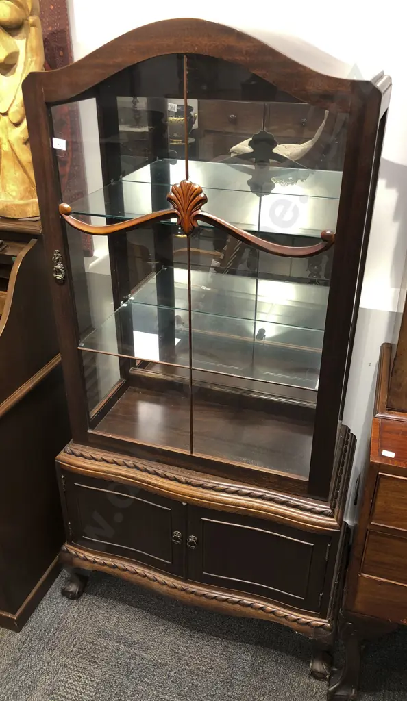 Mahogany Glazed China Cabinet Image 1++