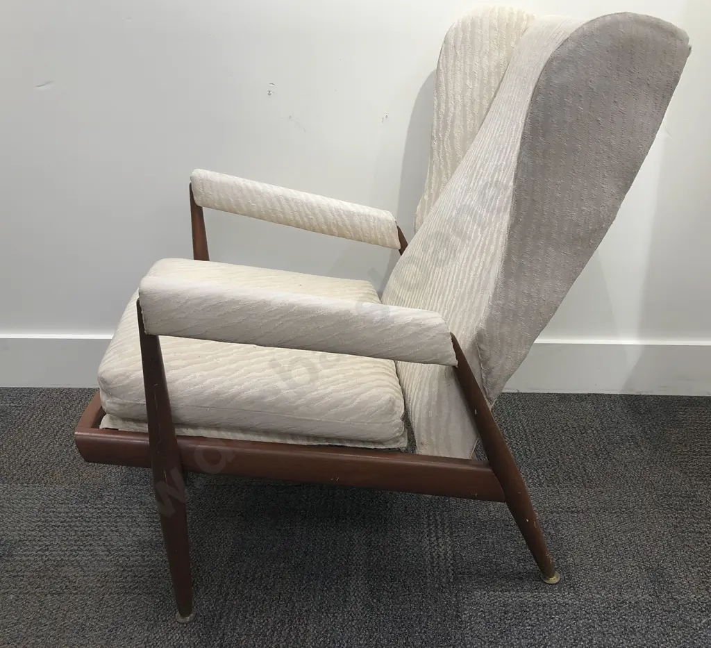 Mid-Century Wingback Armchair Image 1++
