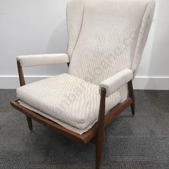 Mid-Century Wingback Armchair