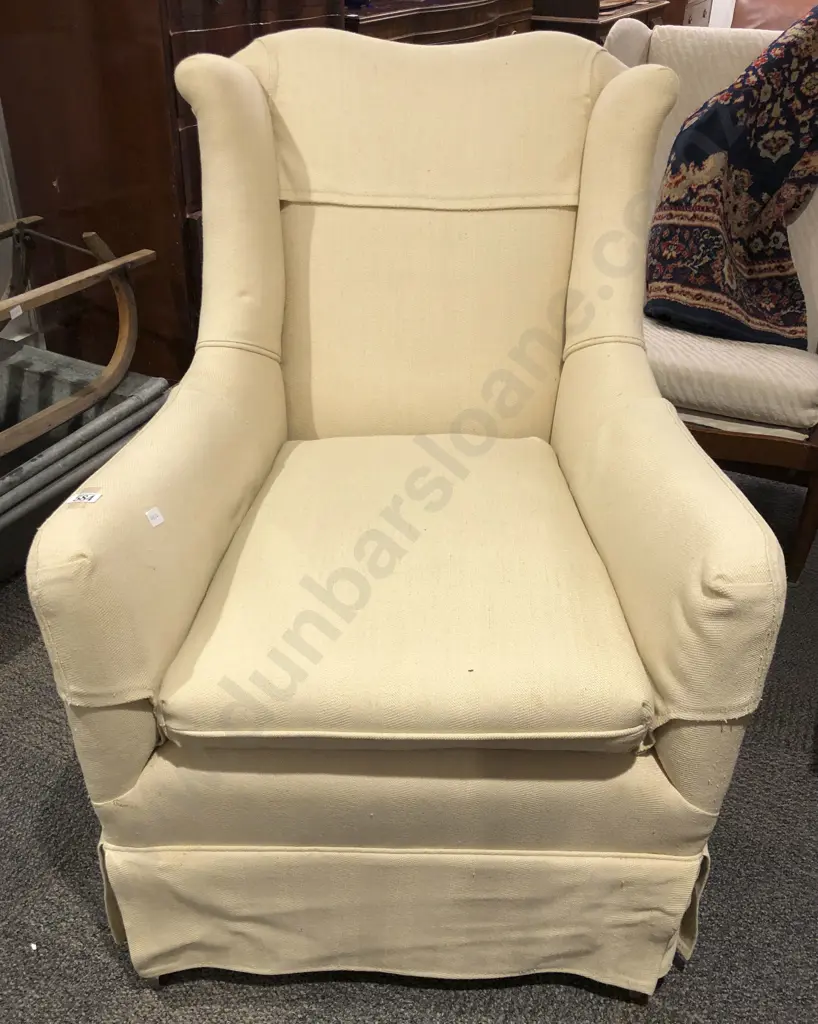 Mid-Century Wingback Armchair Image 1++