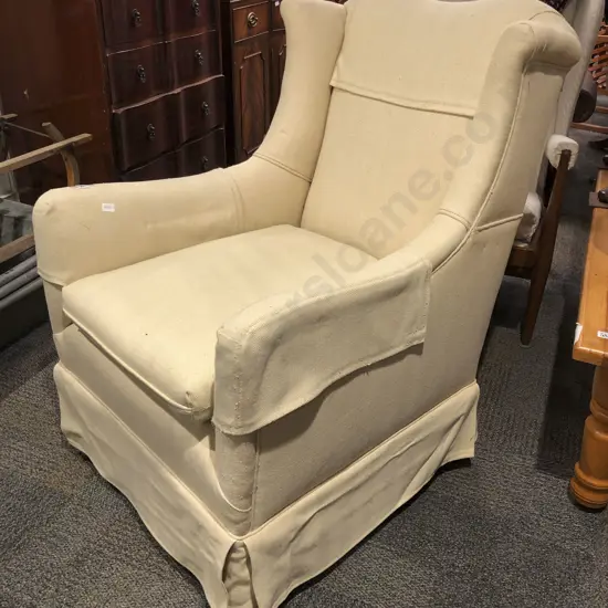 Mid-Century Wingback Armchair