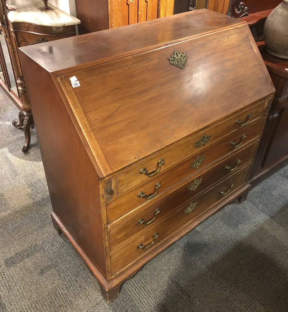 Georgian Mahogany Writing Bureau Image 1++