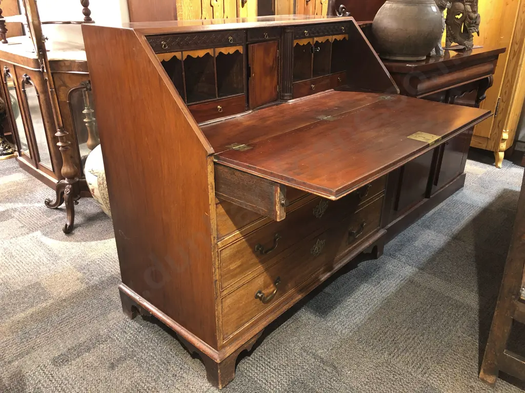 Georgian Mahogany Writing Bureau Image 1++