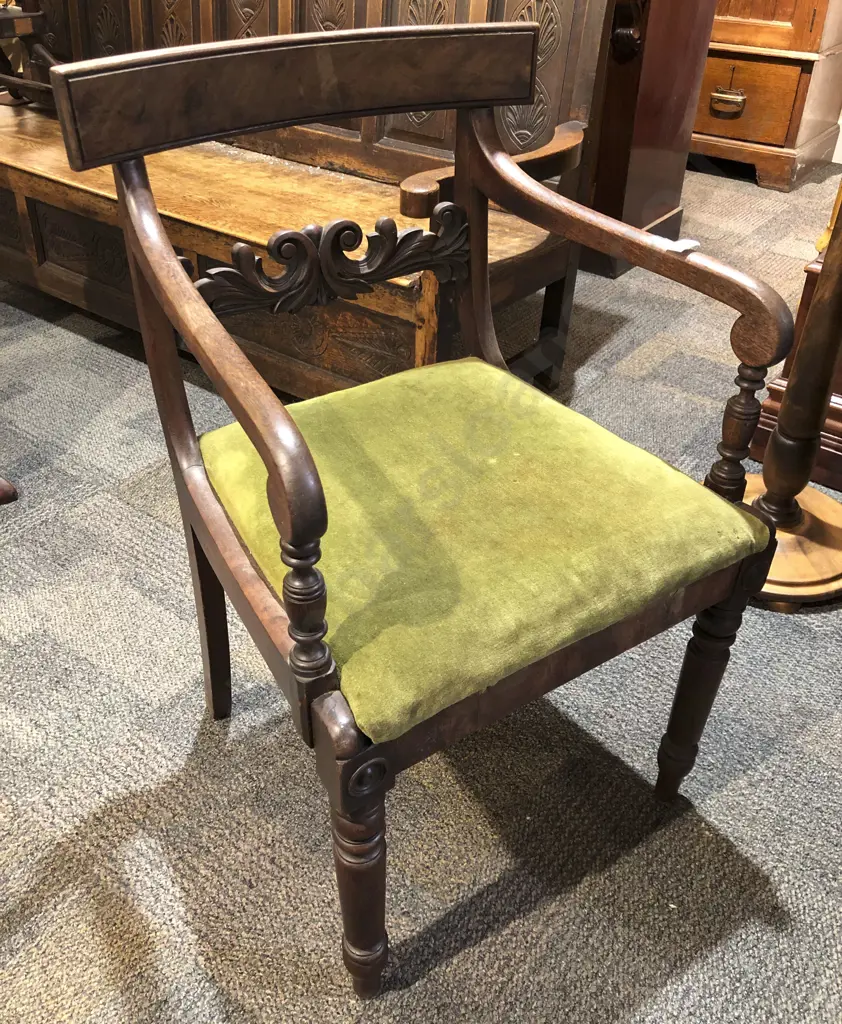 Regency Mahogany Armchair Image 1++
