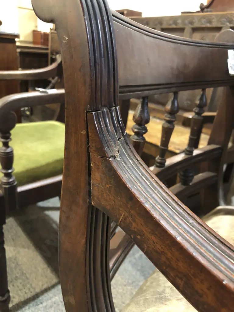 Regency Leather Seated Armchair Image 1++