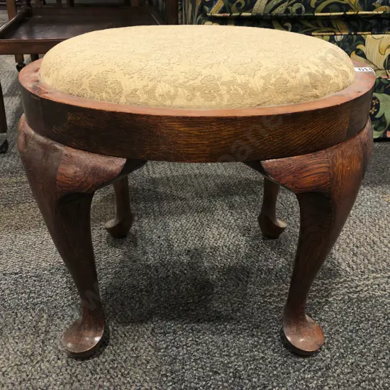 Circular Oak Footstool