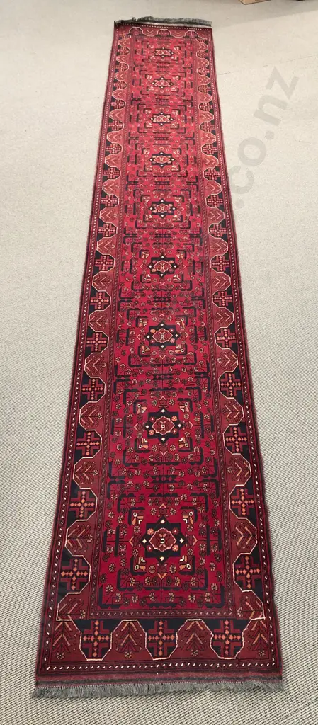 Persian Hall Runner on Red Ground Image 1++