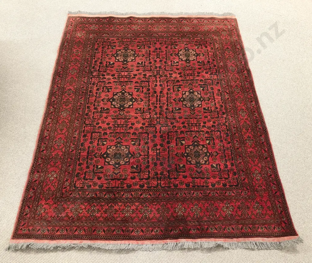 Persian Floor Rug on Red Ground Image 1++