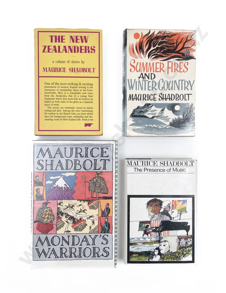 Four Titles by Shadbolt Maurice All With Presentation Inscriptions to Various Recipients Image 1++