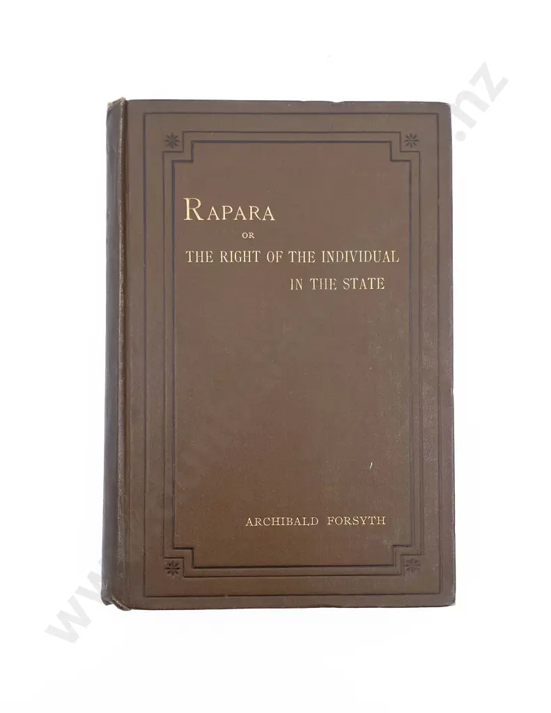 Forsyth Archibald - Rapara; or the Rights of the Individual in the State Image 1++