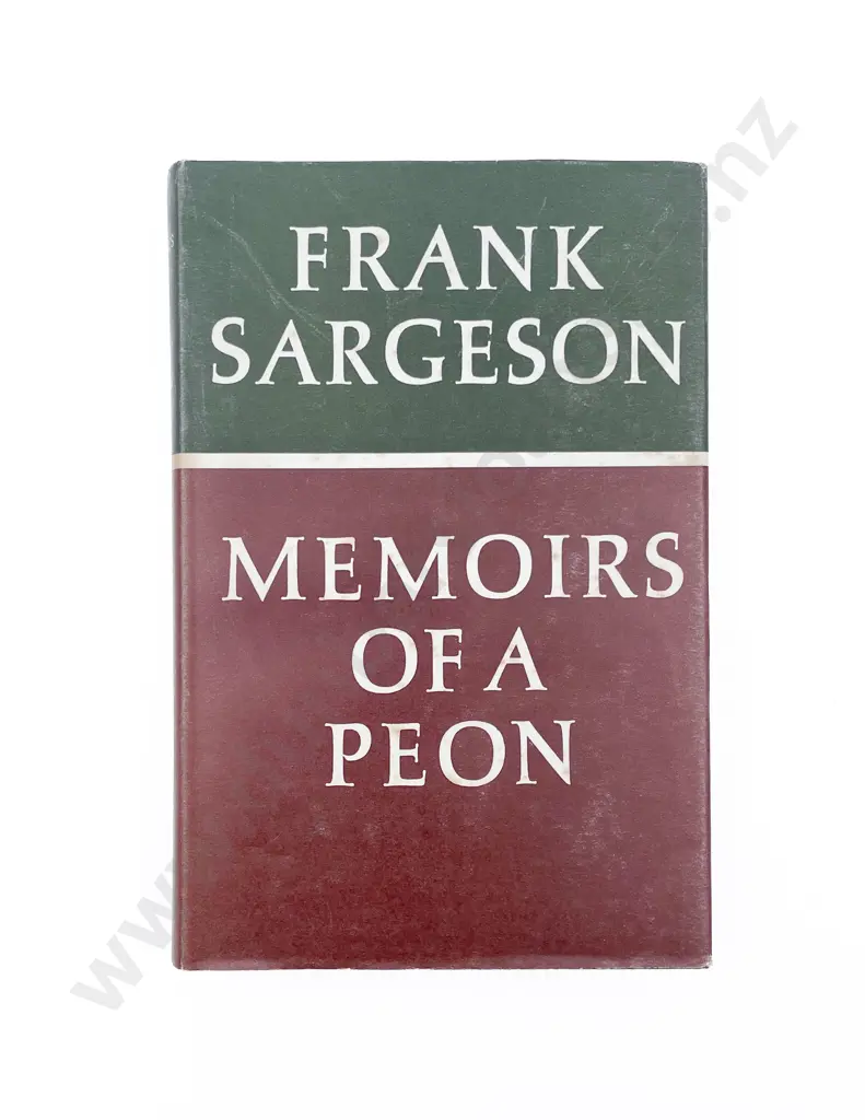 Sargeson Frank - Memoirs of a Peon Image 1++