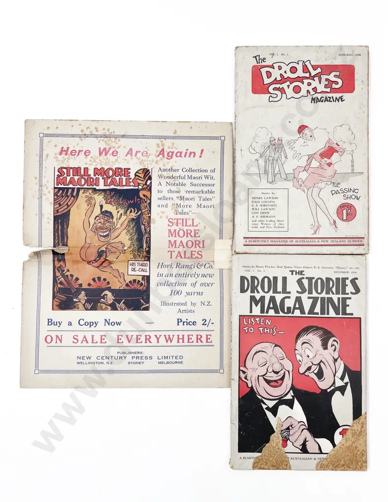 Droll Stories Magazine (2) in Original Folder Image 1++