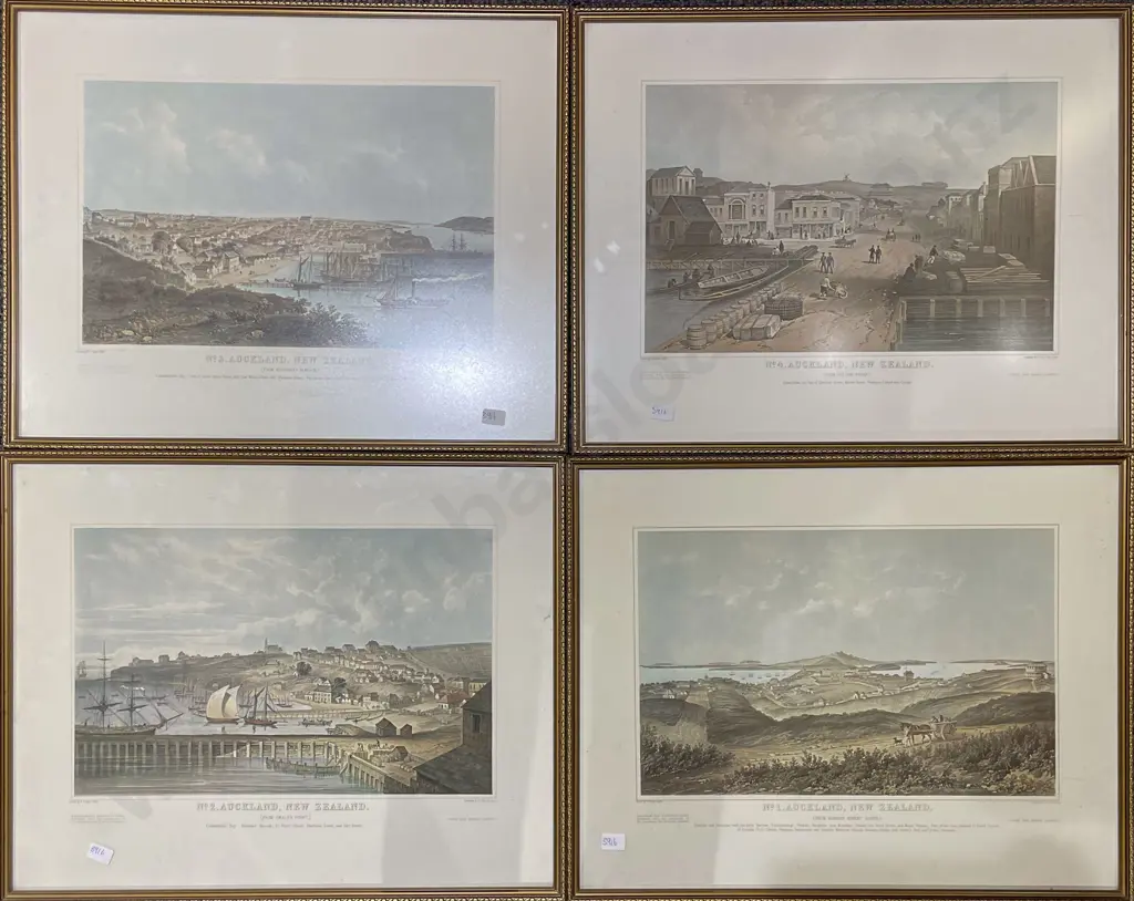 Five Framed N.Z. Historical Prints Image 1++