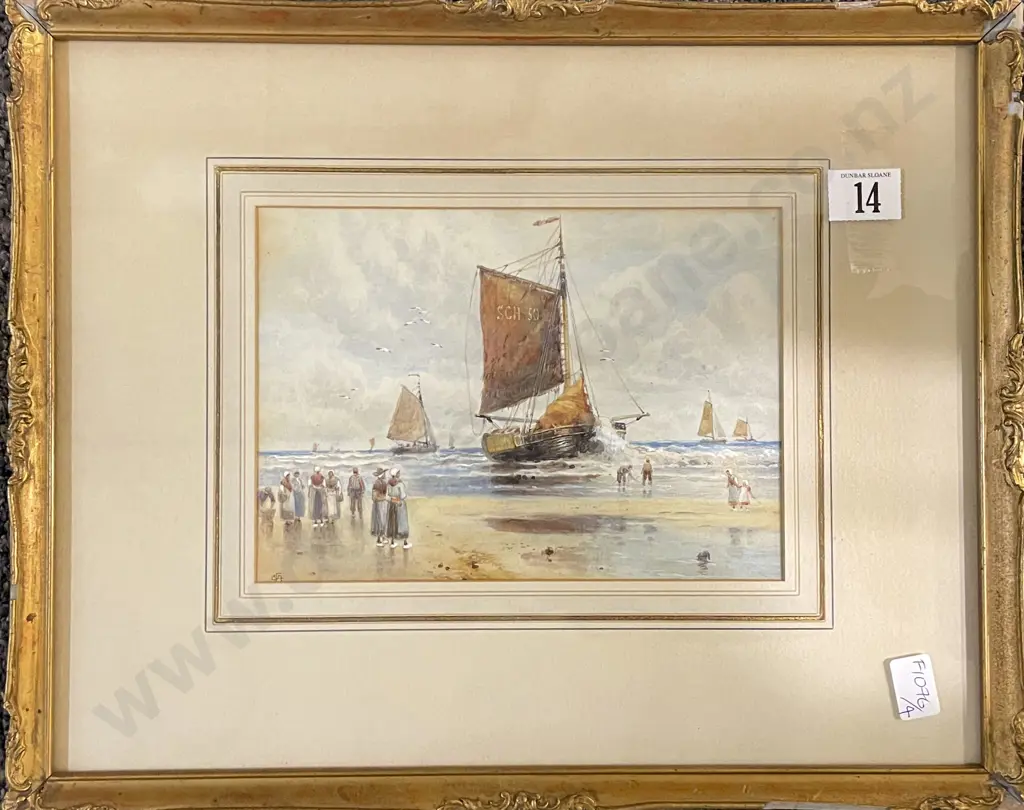 Charles Allbon - Dutch Coastal Scene - Watercolour Image 1++