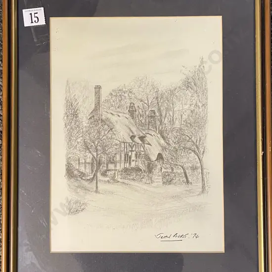 John Burt Signed Print Together with Four John Tidball Prints