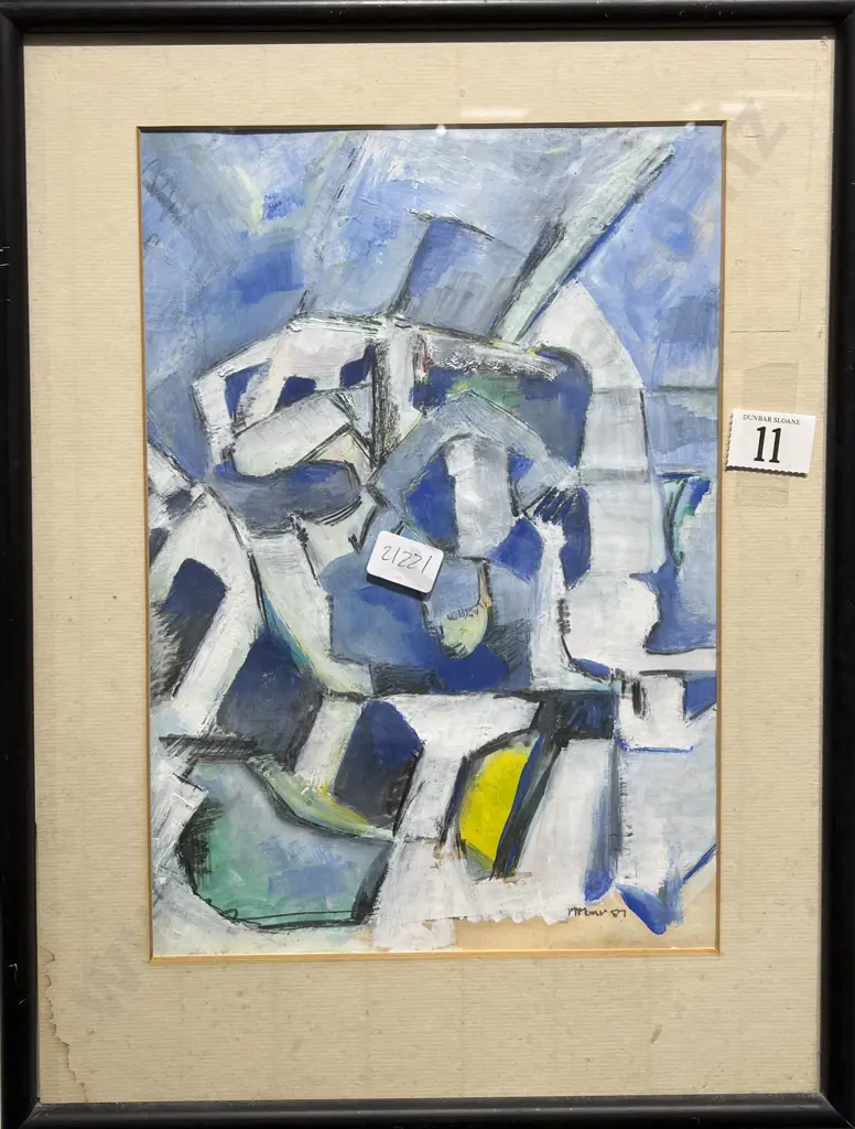 Murray Moar - Abstract Oil on Paper Image 1++