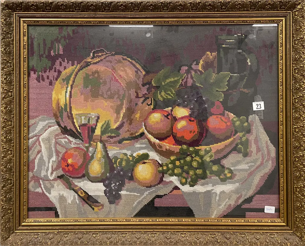 Gilt Framed Still Life Tapestry Image 1++
