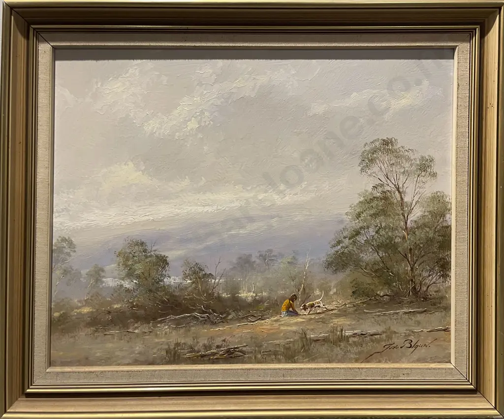 J. de Blauw - Australian Landscape - Oil on Board Image 1++