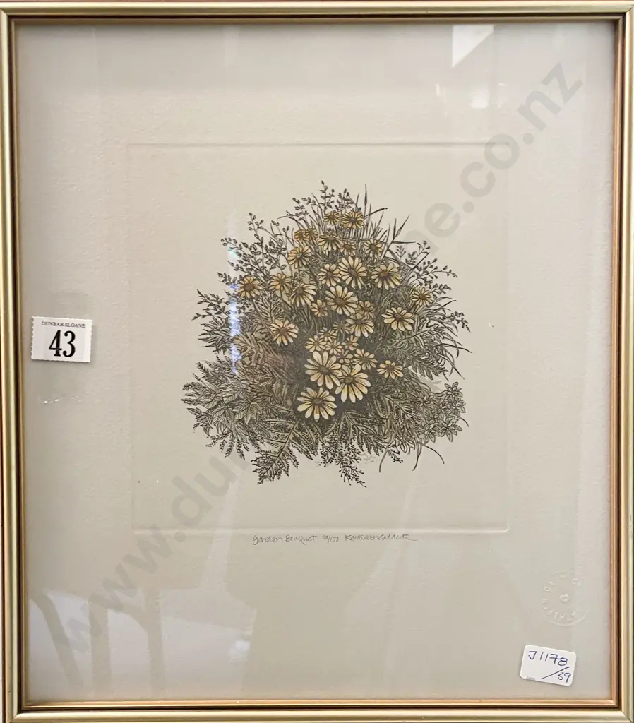 Kathleen Caddick - Garden Bouquet - Etching 59/150 Image 1++