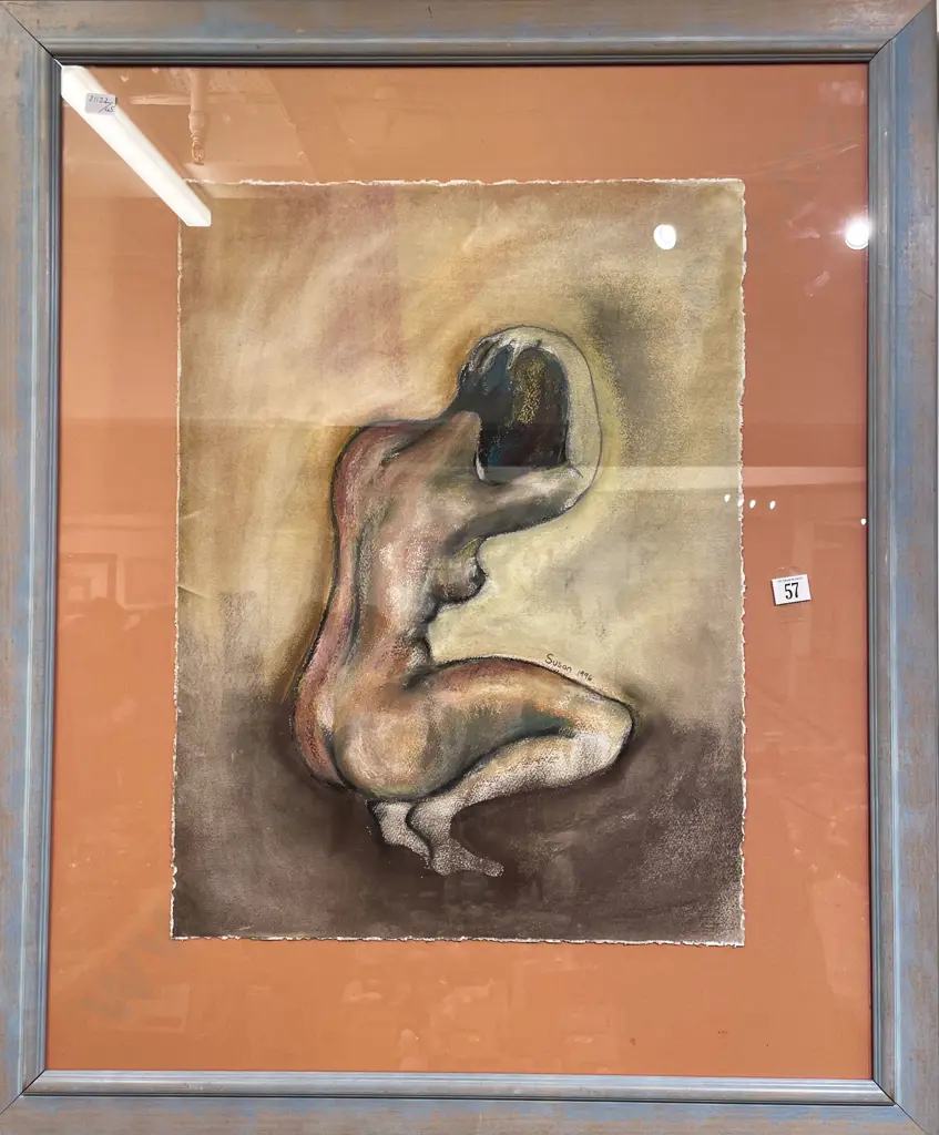 Susan Adams - Nude Study - Pastel on Paper Image 1++