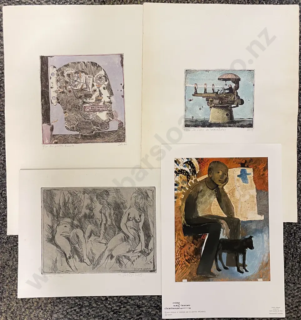 Various Artist Three Etchings & Other (unframed) Image 1++