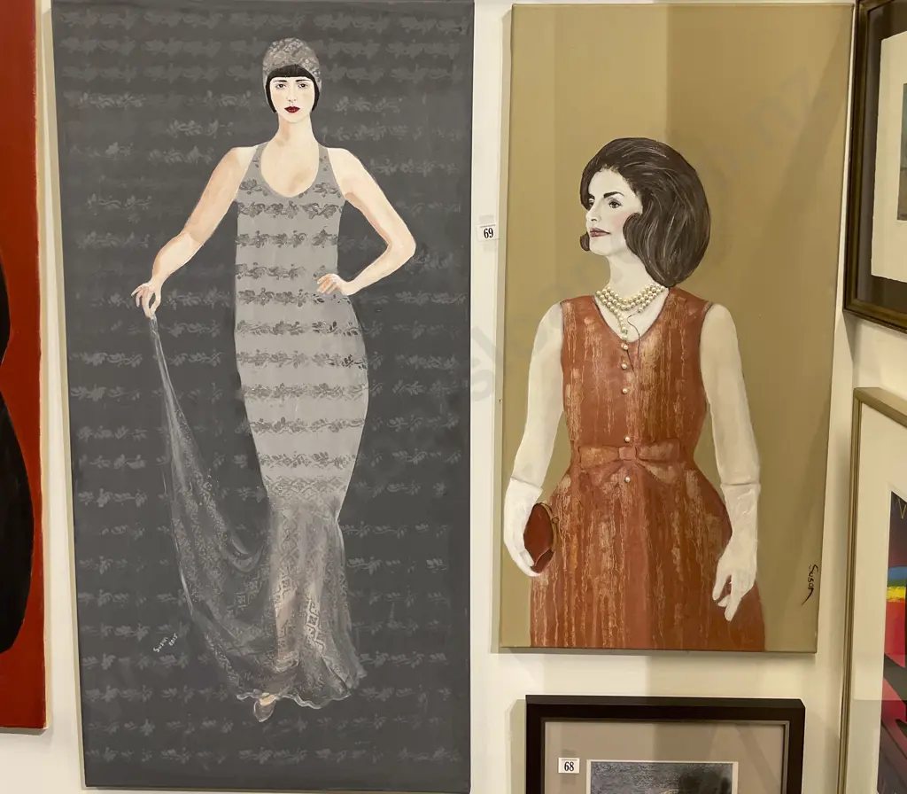 Susan Adams - 1920s Flapper  - Acrylic on Canvas (3) Image 1++
