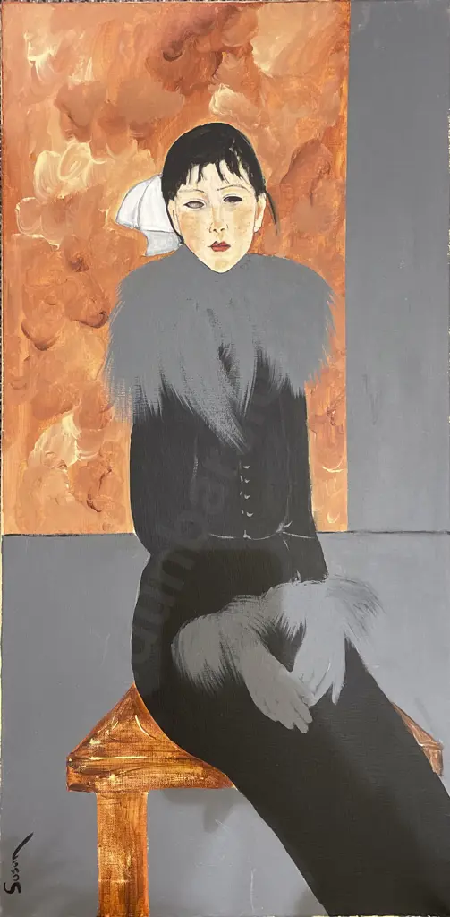 Susan Adams - Modigliani Seated Woman - Acrylic on Board (3) Image 1++