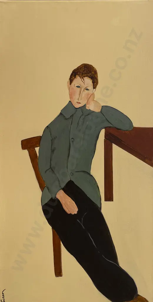 Susan Adams - Modigliani Seated Woman - Acrylic on Board (3) Image 1++