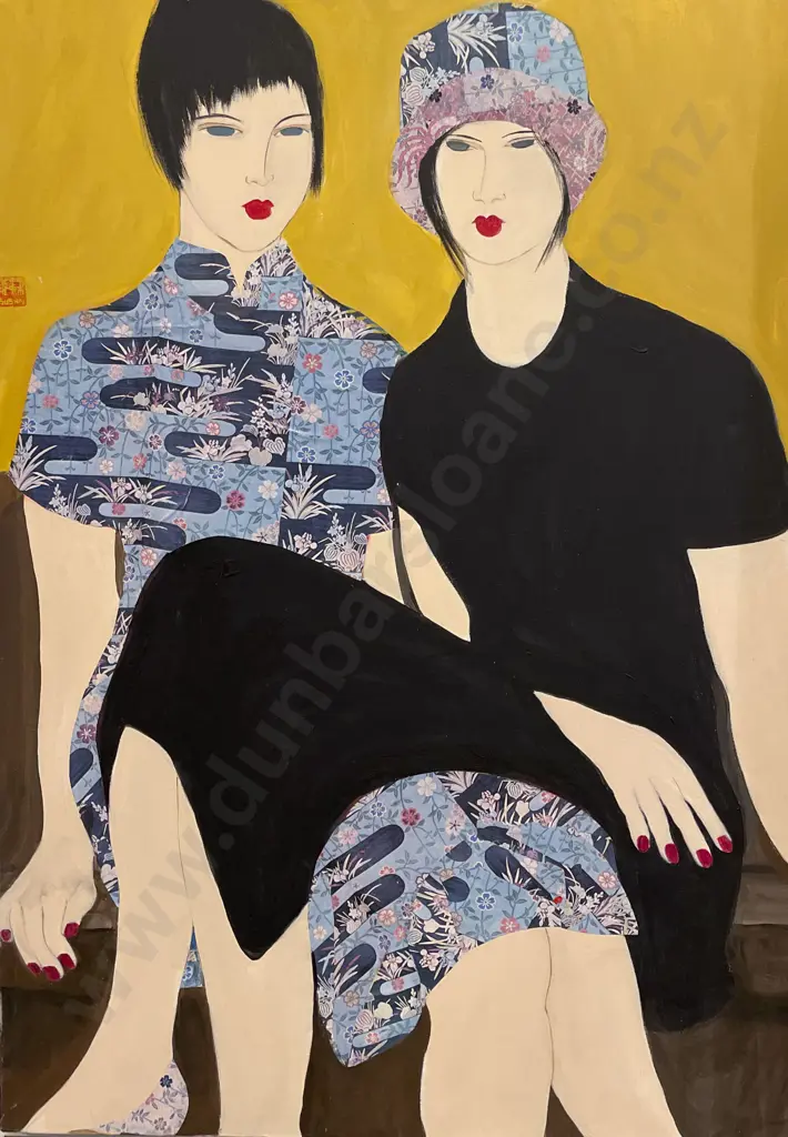 Susan Adams - Mia Sorrella III - Mixed Media on Canvas Image 1++