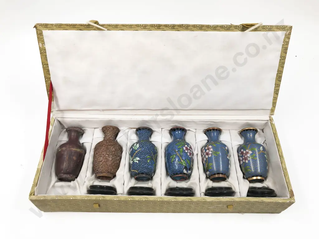 Boxed Six Stages of Cloisonné Ware Image 1++