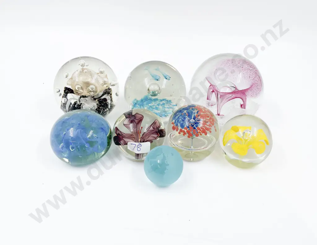 Collection of Eight Paperweights (one large a/f) Image 1++