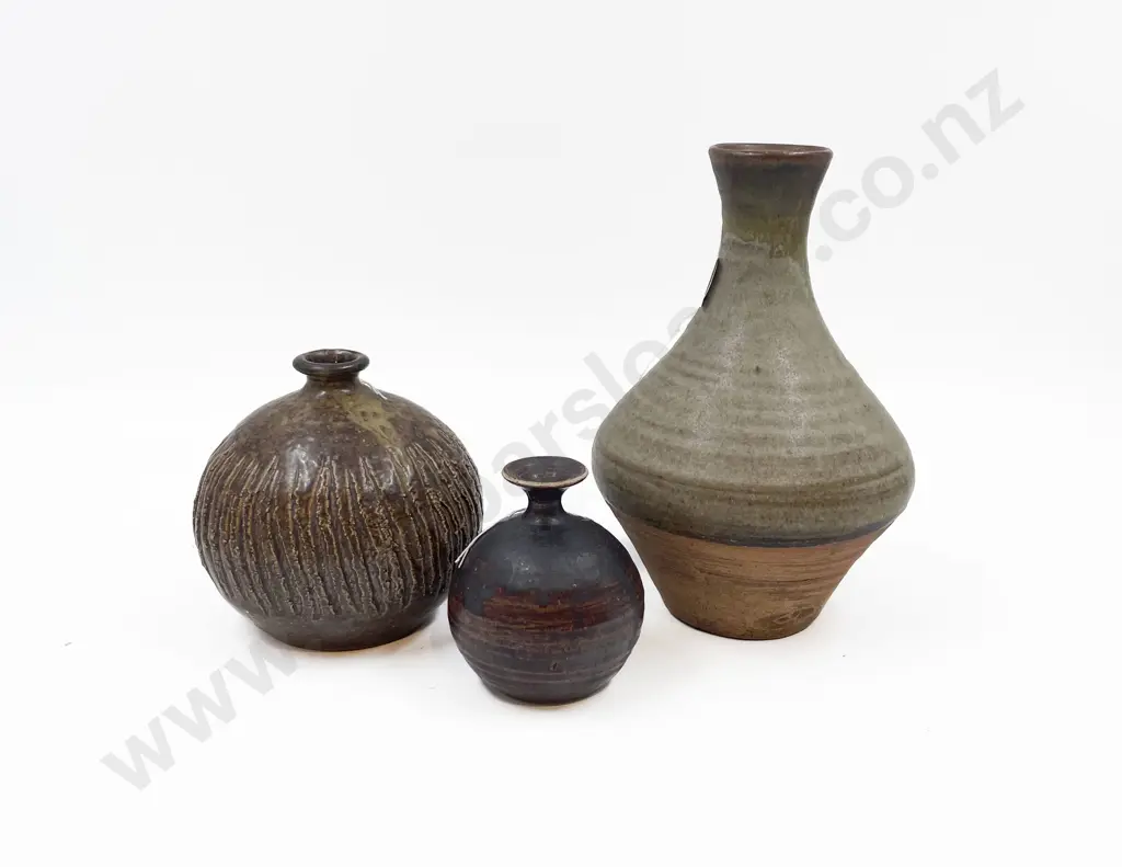 Janet And Wilf Wright Pottery Vase and Two Others Image 1++