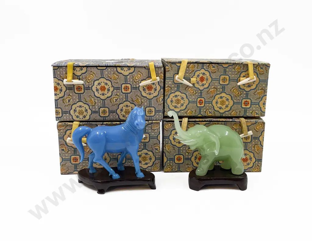 Four As New Chinese Glass Animal Ornaments Image 1++
