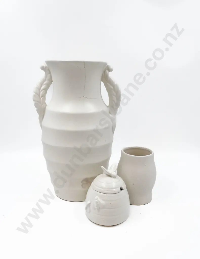 Large Shorter & Son Vase together with Smaller Vase and Honey Jar Image 1++