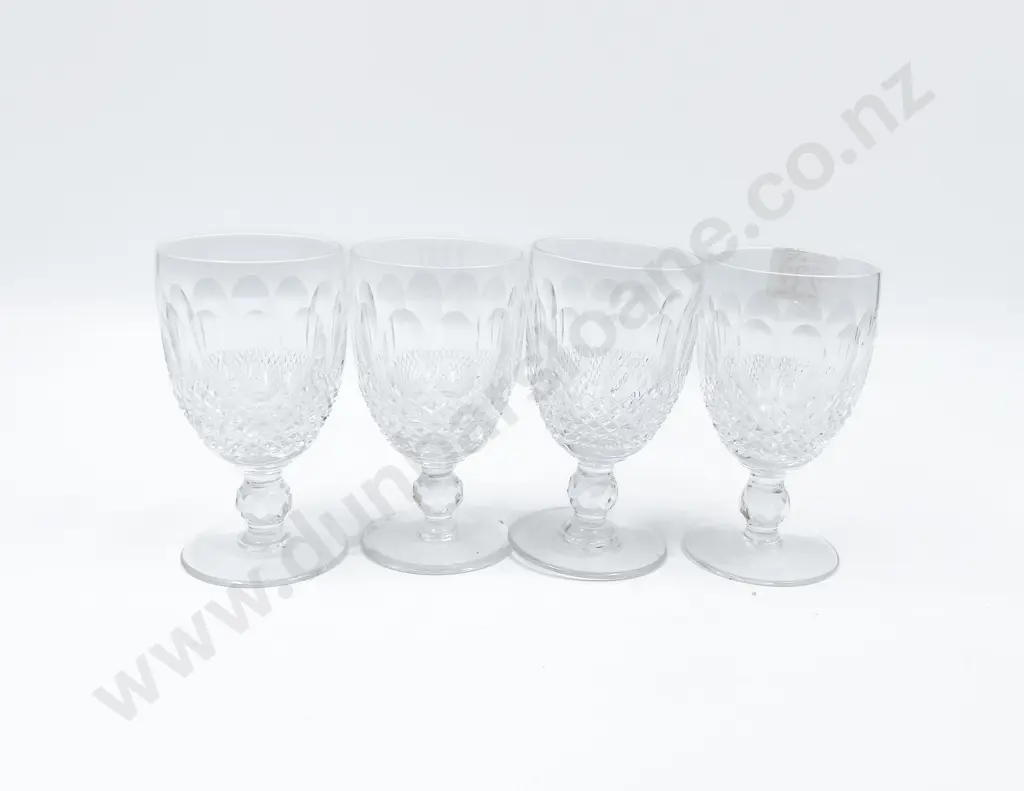 Four Waterford White Wine Goblets (one a/f) Image 1++