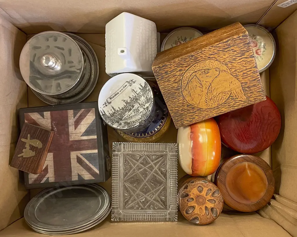 Collection of Trinket Boxes with Placemats and Various Image 1++