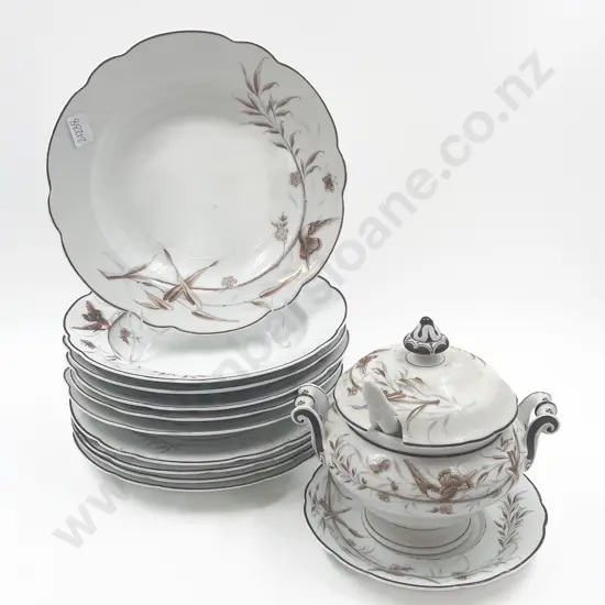 Quantity of Fancy China Plates and Small Tureen