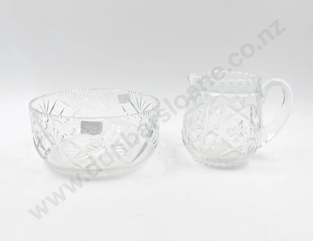 Webb & Corbett Crystal Jug and Bowl Image 1++