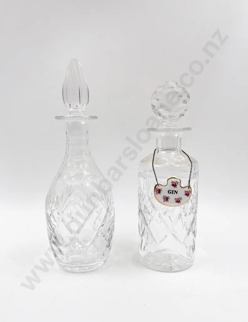 Two Heavy Crystal Decanters Image 1++