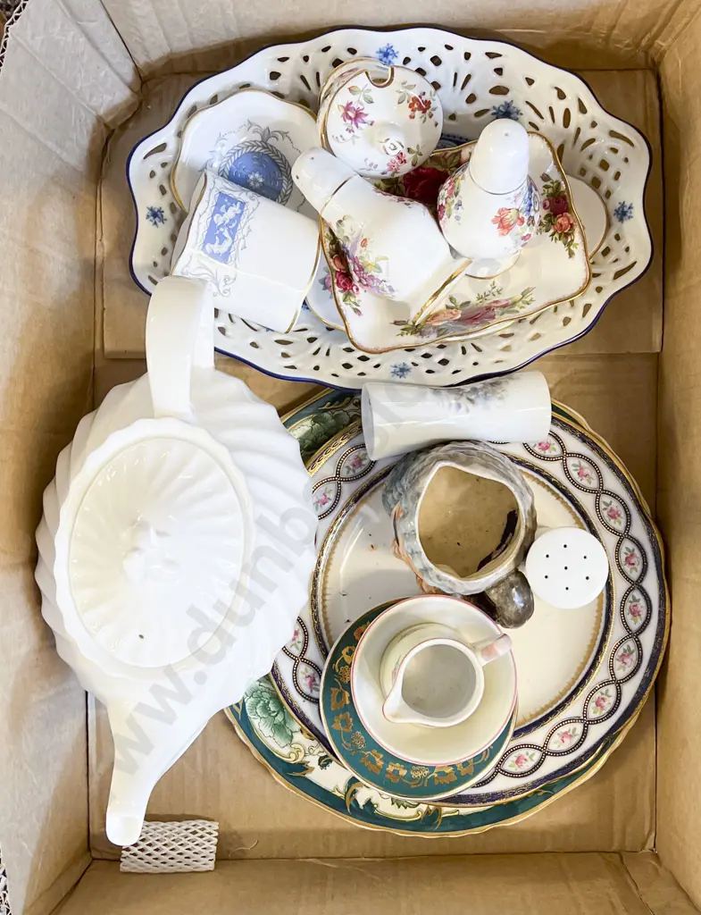 Quantity of Assorted Fancy China including RD Teapot Image 1++